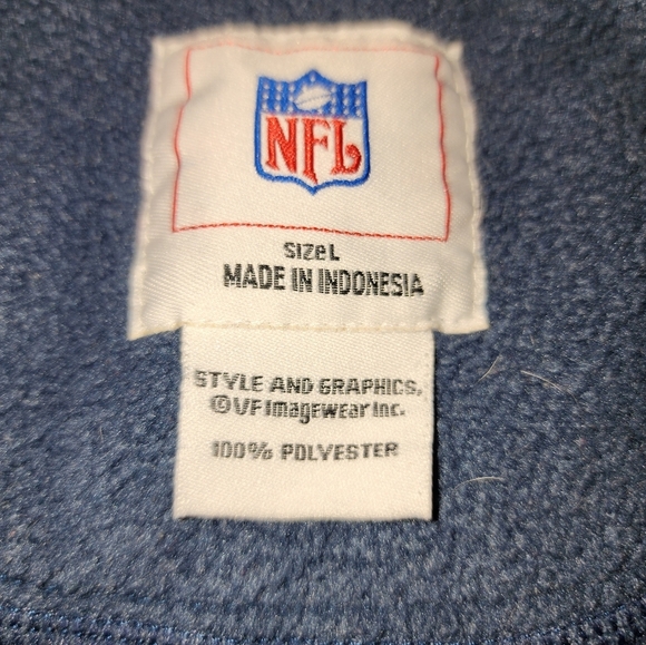 VTG Los Angeles Rams Quarter-Zip Fleece Pullover Men's Large NFL Football Blue - Picture 5 of 9